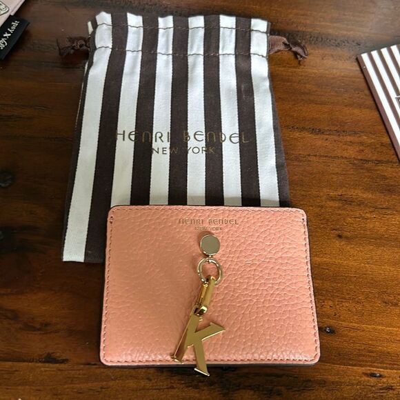 Henri Bendel Card Case with Charm Letter K NWT - Picture 1 of 8